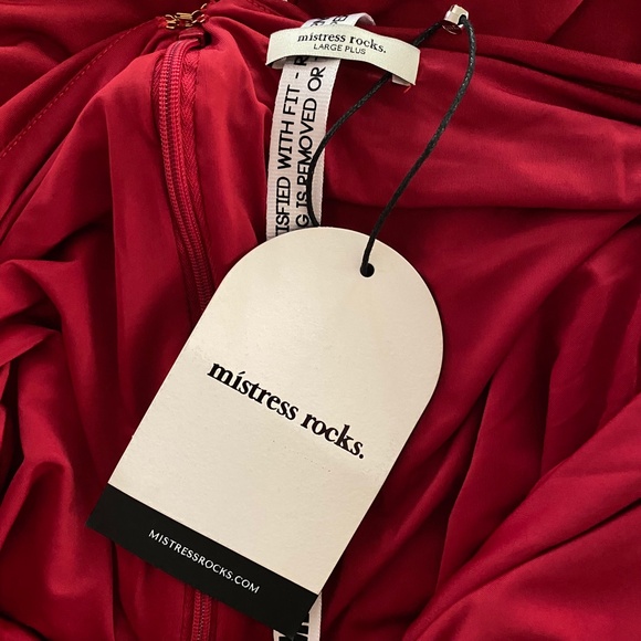 NEW Mistress Rocks Halter Dress Cranberry Large+ (XL) - Picture 14 of 17